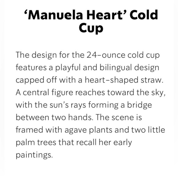 💛 Starbucks 2023 Limited Edition Manuela Guillen Silicone Straw Topper Tumbler - Picture 7 of 8